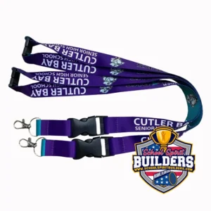 CPSC-compliant breakaway safety lanyards for schools nationwide, featuring durable polyester construction and fade-resistant printing by School Spirit Builders