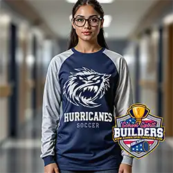 Custom long sleeve sublimation shirts for school administrators, made in USA with nationwide delivery